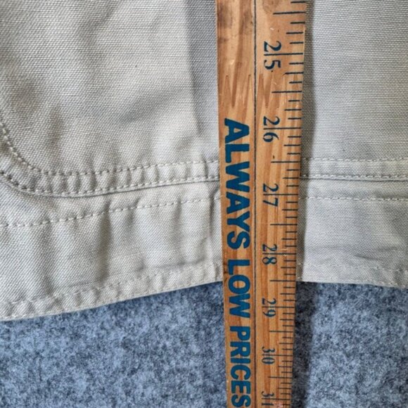 LL Bean Adirondack Barn Coat Womens Medium Beige Corduroy Collar Flannel Lined - Picture 7 of 10